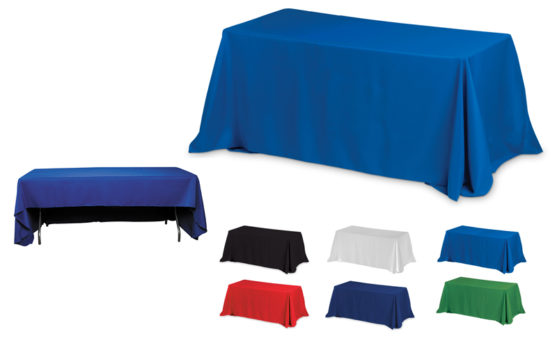 3-Sided Economy Table Covers & Table Throws -Blanks / Fit 6 Foot Table